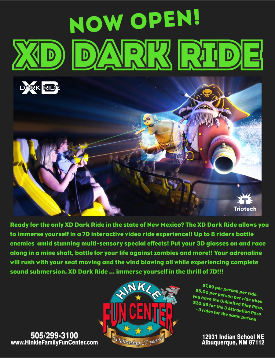 Our newest attraction the XD Dark Ride!! Hinkle Family Fun Center